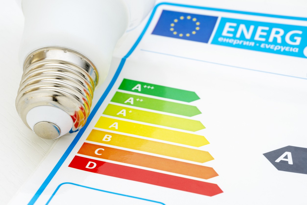 Energiesparbirnen erreichen auf den alten Energiesparlabeln höchstens ein A