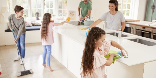 Küchenputz in der Familienküche